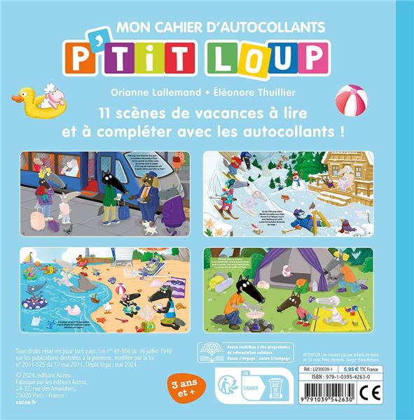 Mon cahier d'autocollants P'tit Loup : vive les vacances – Image 2