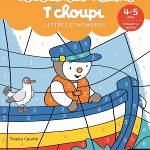 T'choupi - Coloriages malins - Lettres et nombres - 4/5ans