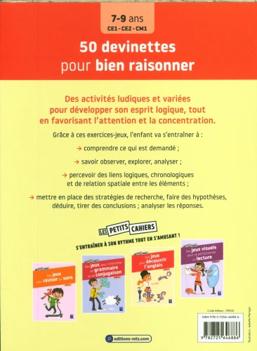 Cahier de jeux : 50 devinettes pour apprendre à raisonner - 6 à 9 ans - 3-5P – Image 2