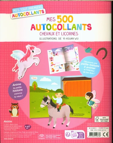 500 autocollants : Cheveaux et licornes – Image 2