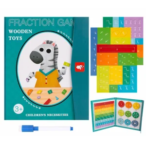 Jeu éducatif Montessori – Fractions magnétiques colorées pour enfants