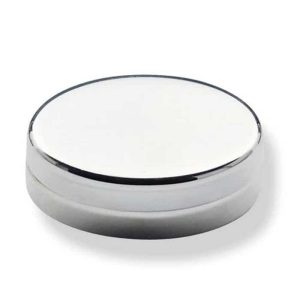 Boite metal argente ovale