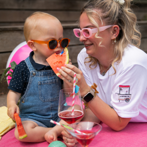 T-shirt allaitement LA BUVETTE EST OUVERTE