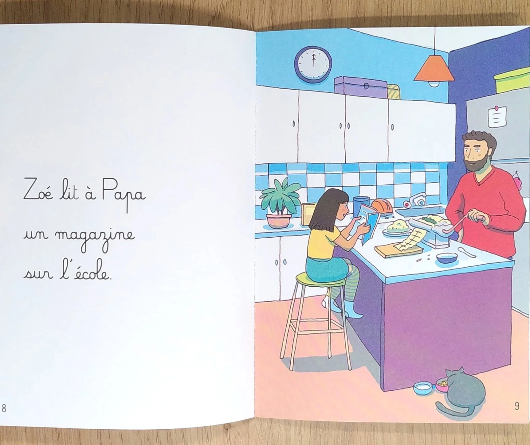 A l'école - Mes premières lectures Montessori - Lettres en lié (cursive) - N2 – Image 3