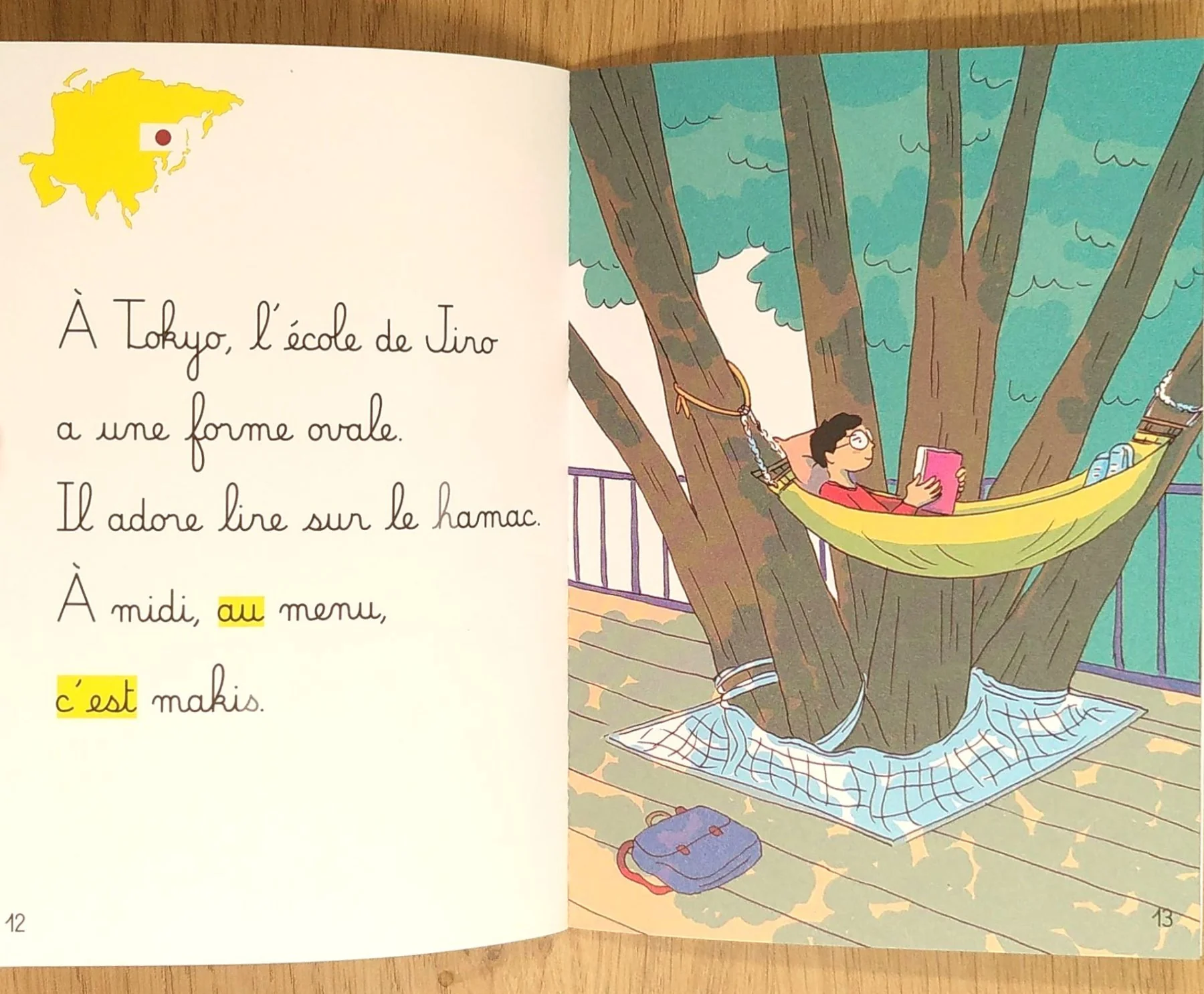 A l'école - Mes premières lectures Montessori - Lettres en lié (cursive) - N2 – Image 4