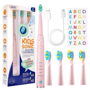 Brosse a dent électrique pour les enfants rose