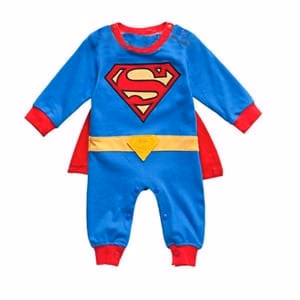 Costume Superman bébé avec cape pour Carnaval - SuperMini – Image 2