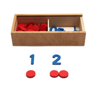Boîte de calcul Montessori en bois – Apprendre à compter et découvrir les chiffres dès 3 ans