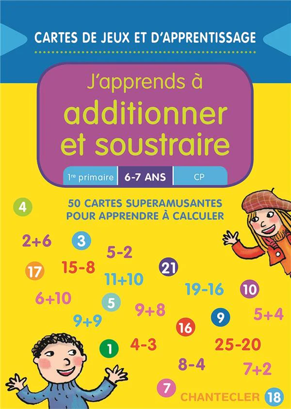 Cartes: Jeu de maths: j'apprends à additionner et soustraire - 6 - 7 ans - 3 - 4P Harmos