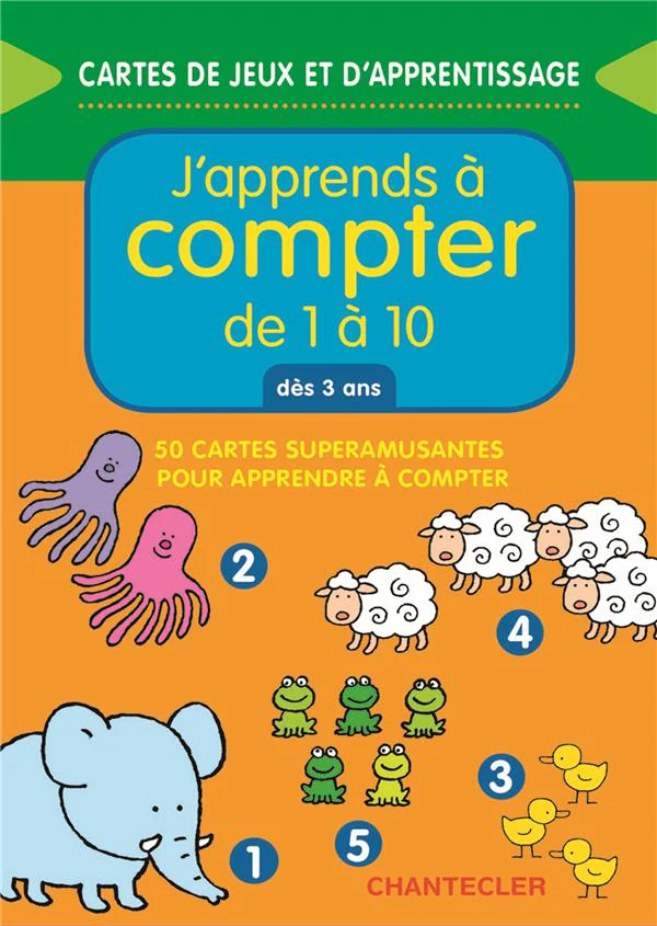 Cartes: Jeu de maths: j'apprends à compter de 1 à 10 - dès 3 ans
