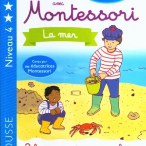 La Mer - Je lis avec Montessori - Lettres en lié (cursive) - N4