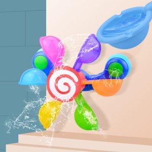 Roue de bain colorée, jouet de bain à ventouse