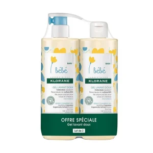 Klorane Bébé Gel Lavant Doux 2x500ml
