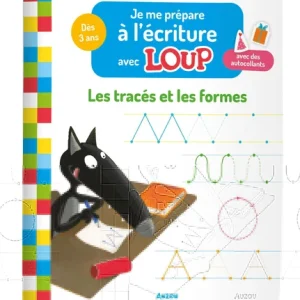Je me prépare à l'écriture avec Loup : les tracés et les formes - Avec des autocollants
