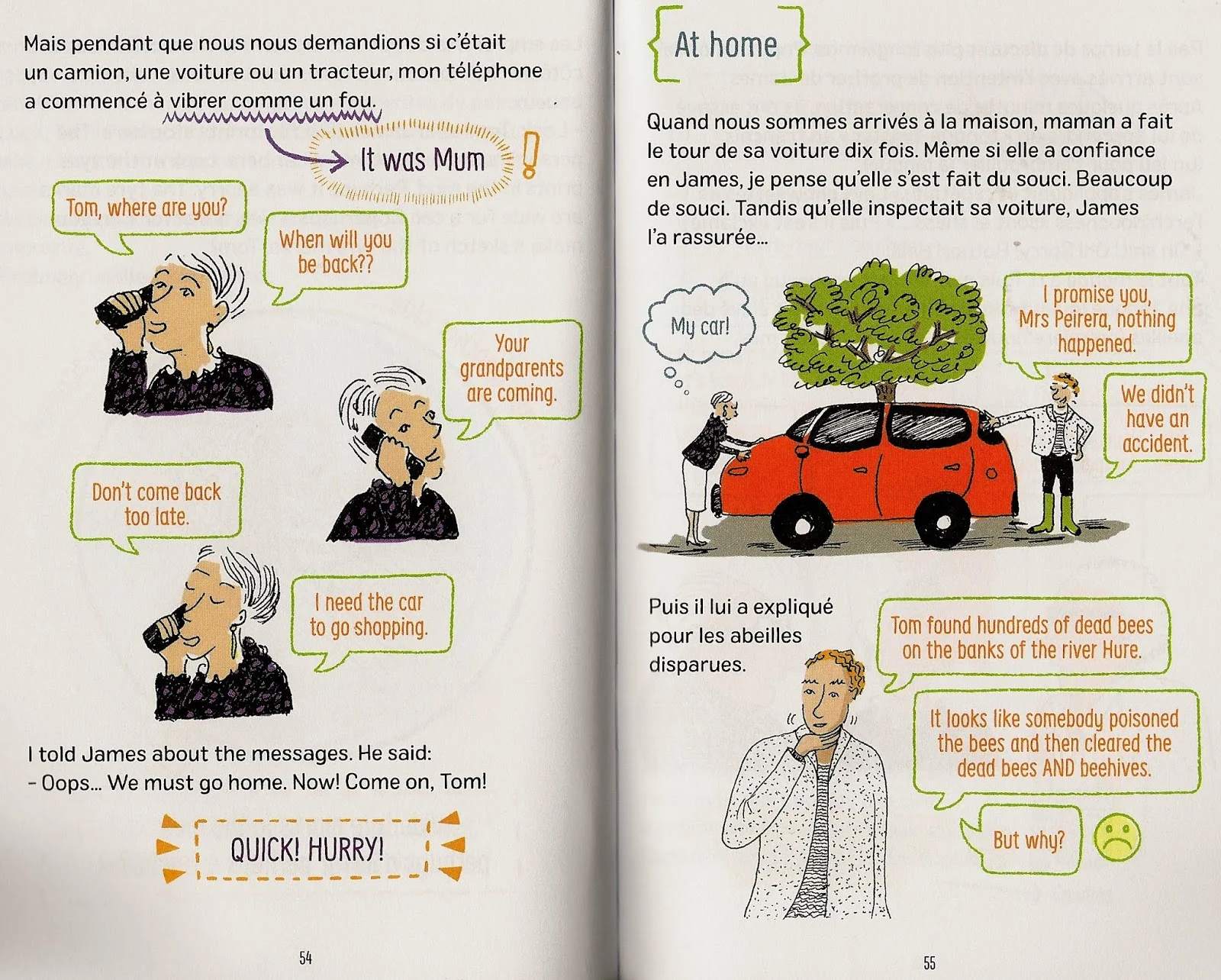 A1 - 7-8P - Mon aventure in green - Le journal de Tom. Texte en français, partiellement en anglais – Image 3