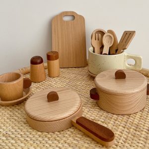 Ustensils de cuisine en bois – 15 pièces