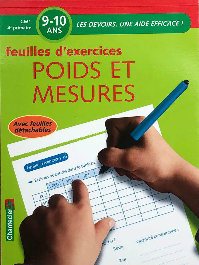 9-10 ans - Exercices calcul. Poids et mesures - 5ème - 6ème harmos
