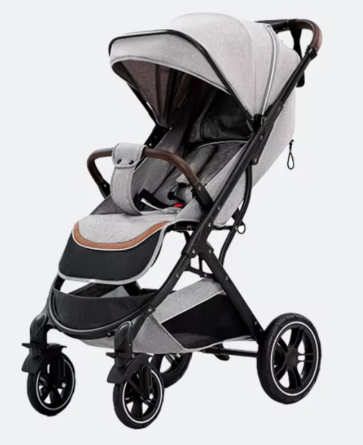 Poussette Bébé Haute Paysage Ultra-Légère – Pliable d’une Main, Voyage Avion, Amortisseurs 360°, Dossier Réglable 0-6 Ans – Image 2