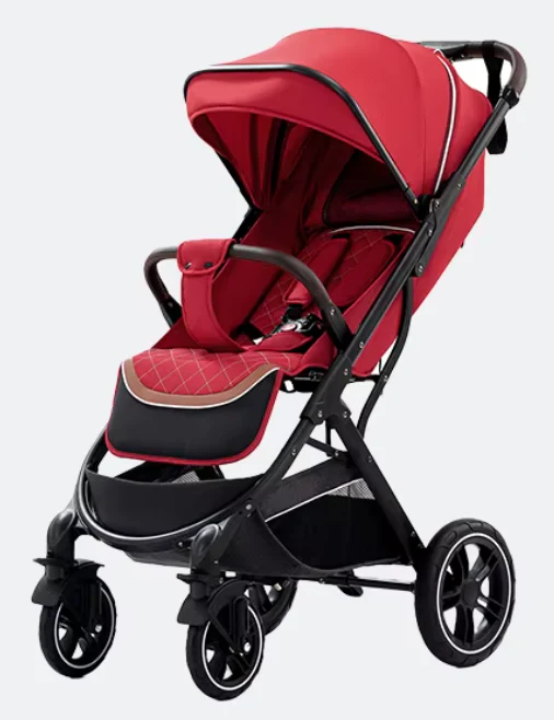 Poussette Bébé Haute Paysage Ultra-Légère – Pliable d’une Main, Voyage Avion, Amortisseurs 360°, Dossier Réglable 0-6 Ans – Image 3