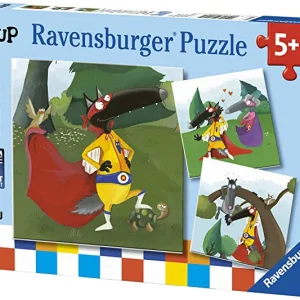 Boite de 3 Puzzles Loup de 49 pièces