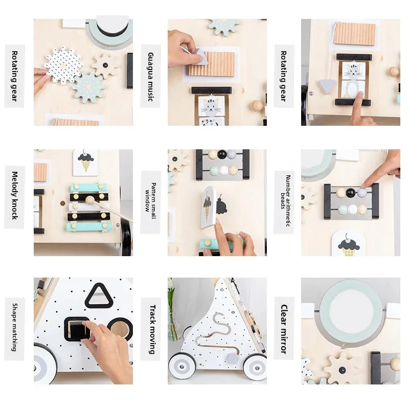 Trotteur pousseur bébé Montessori – Multi-activités en Bois – Image 4