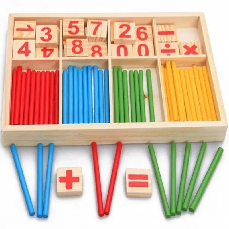 Coffret en bois Montessori – Bâtonnets de calcul et chiffres – Image 3