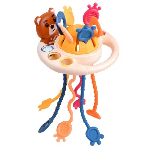 Jouet sensoriel (Hochet) Montessori à cordes – Développement et dentition bébé