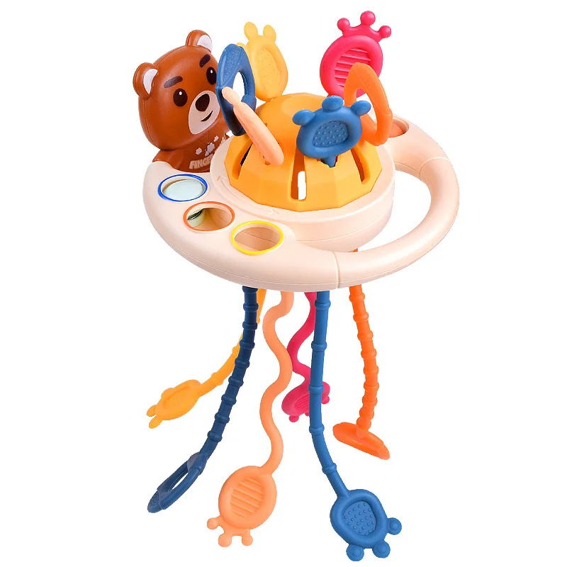 Jouet sensoriel (Hochet) Montessori à cordes – Développement et dentition bébé