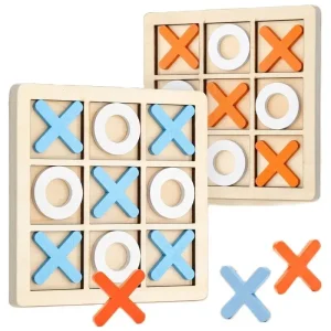 Jeu Montessori Morpion en Bois – Logique, Stratégie & Réflexion dès 3 ans