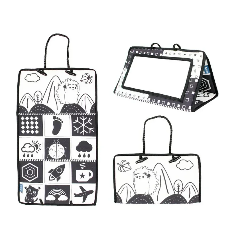 Miroir Montessori Noir & Blanc – Tummy Time pour Bébé – Image 7