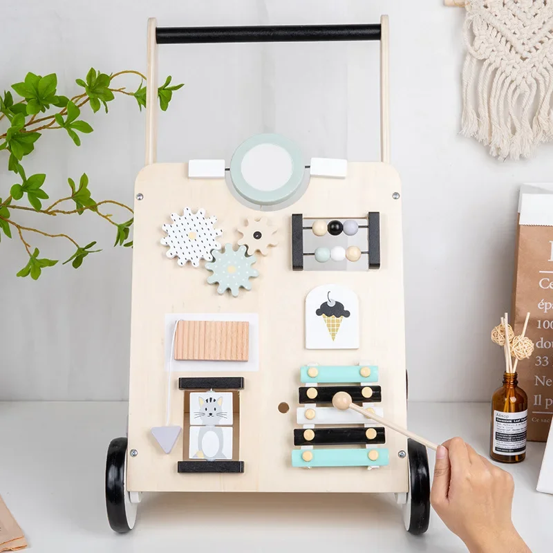 Trotteur pousseur bébé Montessori – Multi-activités en Bois – Image 3