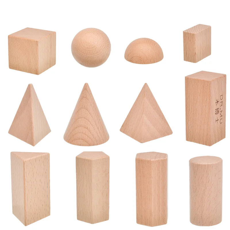 Sac mystère Montessori – Formes géométriques en bois naturel – Image 2