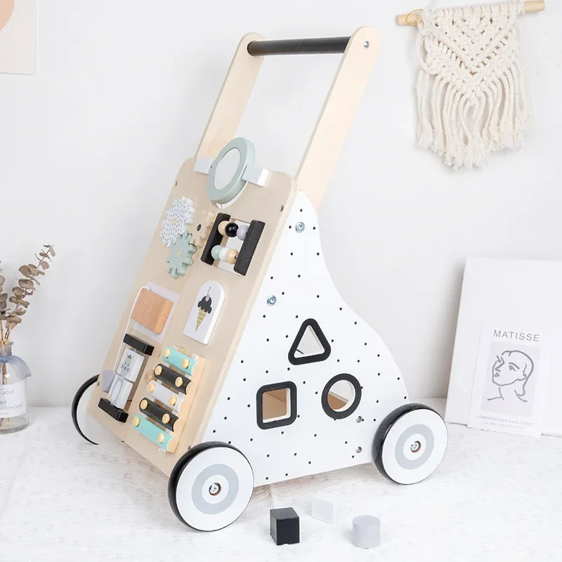 Trotteur pousseur bébé Montessori – Multi-activités en Bois – Image 2