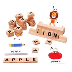 Alphabet Montessori en bois – Apprendre les lettres et les mots dès 3 ans