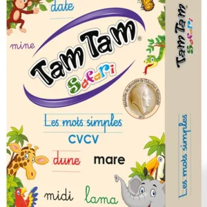 Cartes: Jeu de lecture Tam Tam Safari - Les mots simples - 5 ans