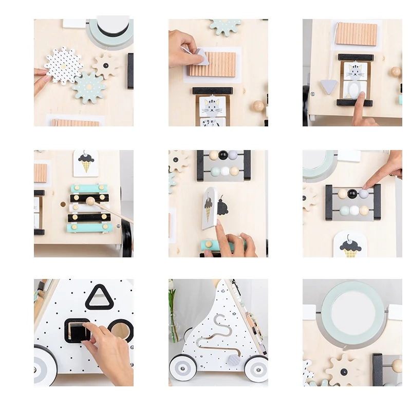 Trotteur en bois et Busy Board multifonctions intégré – Image 3