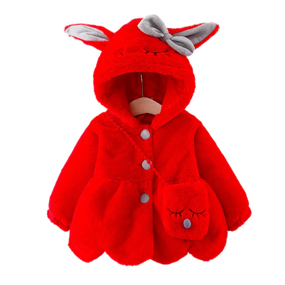 Veste bébé fille en fausse fourrure polaire lapin - FausLapin – Image 3