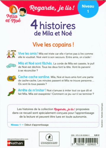 Vive les copains! 4 histoires de Mila et Noé pour apprendre à lire - Niveau 1 – Image 2