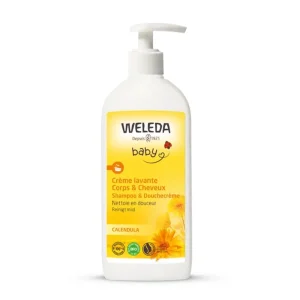 Weleda Calendula Crème Lavante Corps et Cheveux Bébés et Enfants 400ml