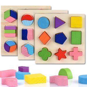 Puzzle formes géométriques Montessori en bois