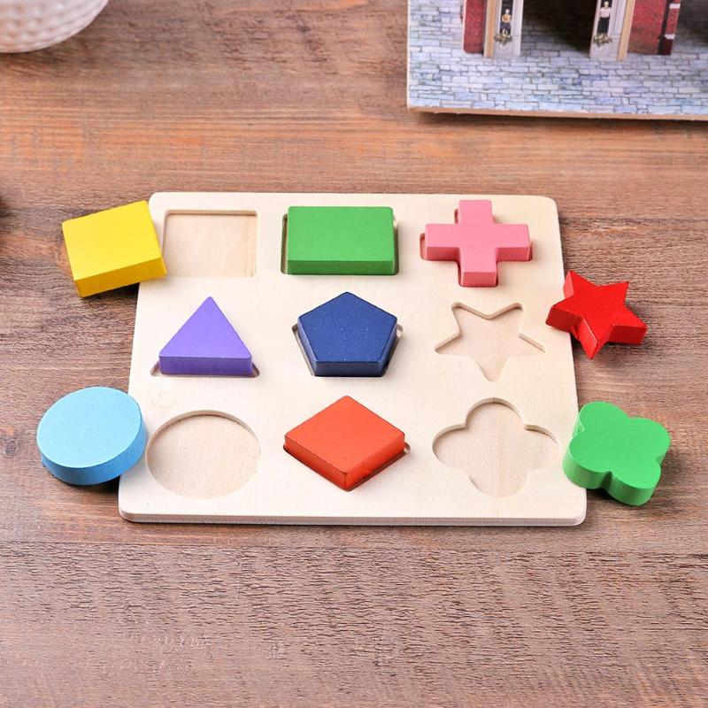 Puzzle formes géométriques Montessori en bois – Image 4
