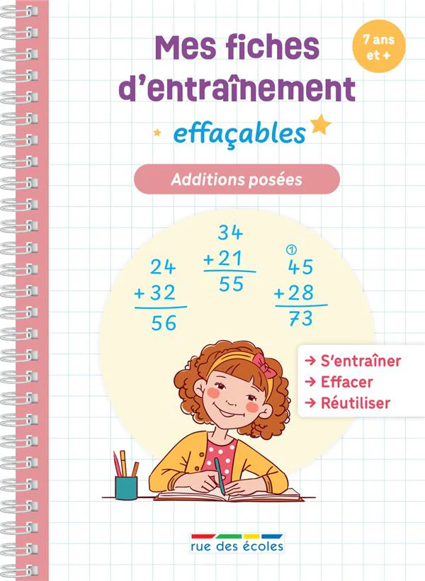 Cahier de calcul mental - Additions posées - Dès 7 ans - (3 - 6e harmos)