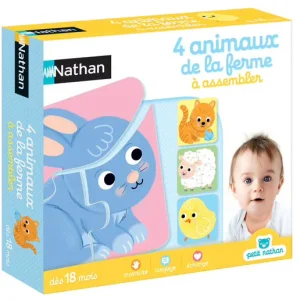 Puzzle animaux à assembler - Puzzle animaux de la ferme - Dès 18 mois