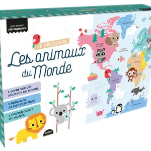 Coffret de jeu: Je découvre les animaux du monde - 5 ans