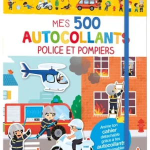 Mes 500 autocollants - Police et pompiers - De 3 à 5 ans