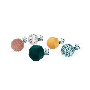 BALLES SENSORIELLES POUR BÉBÉ – (SET DE 5)