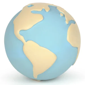 La balle Terre - jouet de bain et de dentition