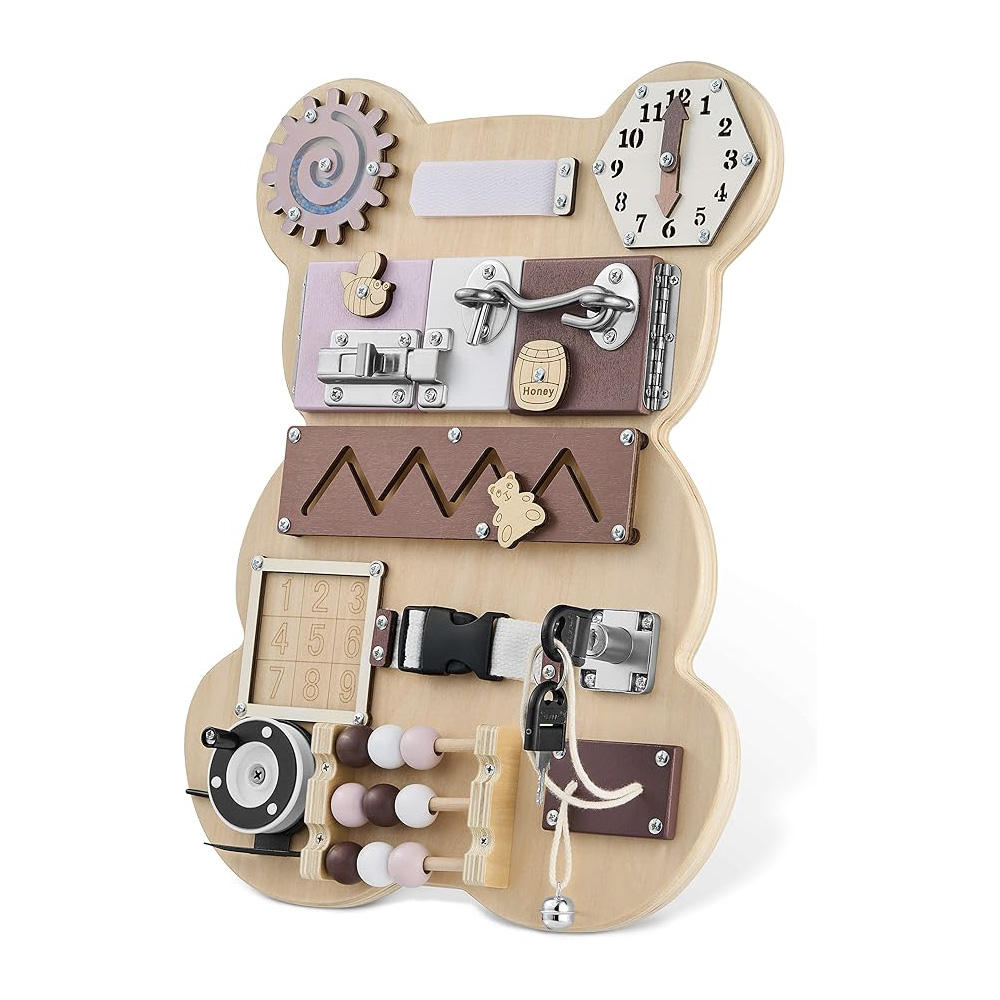 Busy Board Ours Montessori en bois