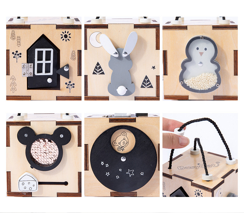 Busy Cube Multifonctions Montessori – Beige – Image 2