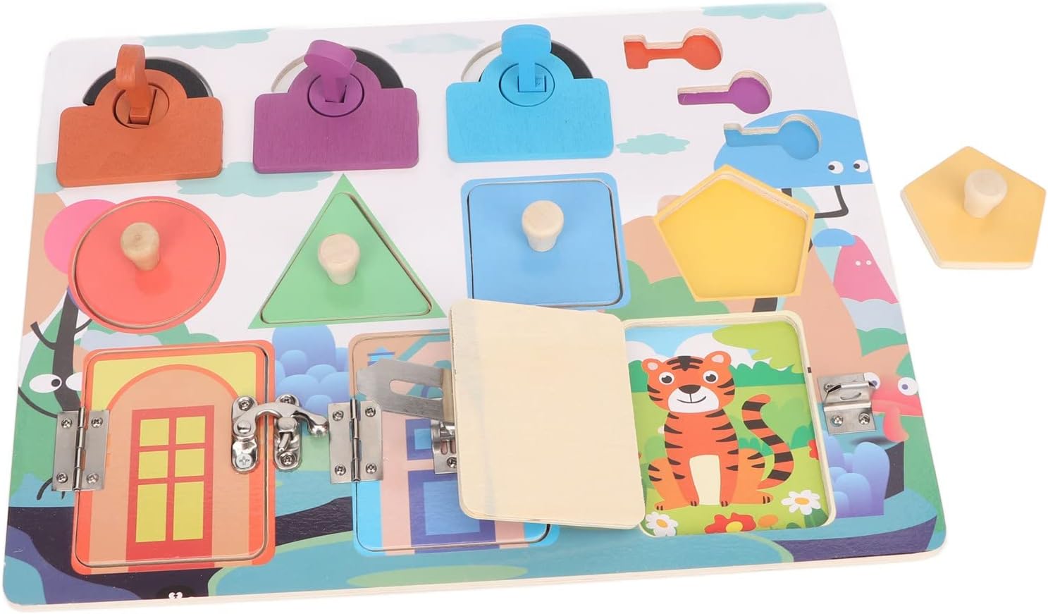 Busy Board Animaux, Formes, Couleurs Montessori – Image 2